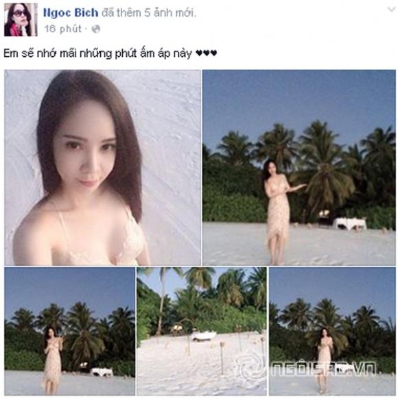 siêu mẫu Ngọc Bích khoe hàng hiệu, Ngọc Bích đính hôn với chồng đại gia, Ngọc Bích khoe ảnh hôn đàn ông lạ