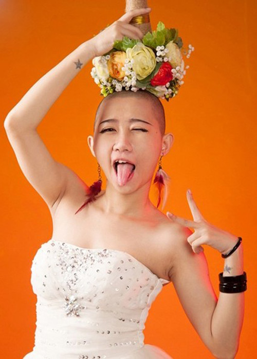 Nữ 9X trọc đầu, Thiếu nữ Việt, Nguyễn Thị Mai Huệ