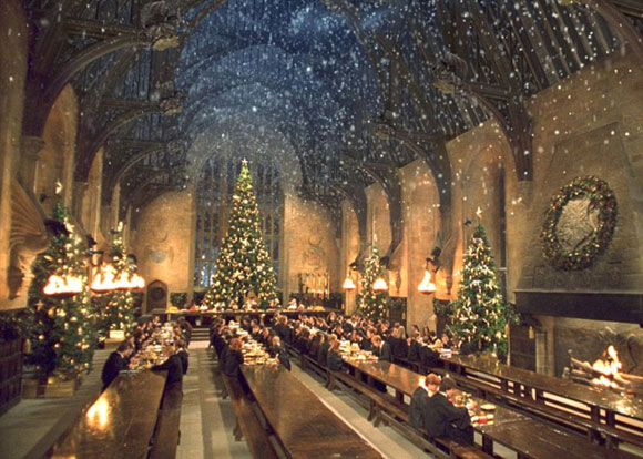 Harry Potter,hậu trường phim Harry Potter,đại sảnh Hogwarts đêm Giáng sinh,phim Hollywood