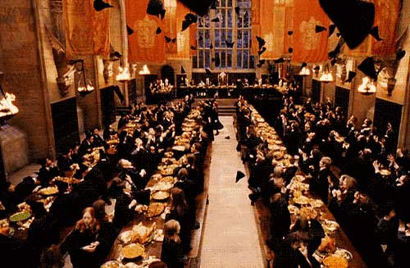 Harry Potter,hậu trường phim Harry Potter,đại sảnh Hogwarts đêm Giáng sinh,phim Hollywood