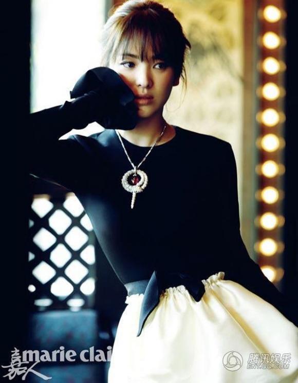 Song Hye Kyo trên tạp chí Marie Claire, Song Hye Kyo đẹp mơ màng, Song Hye Kyo trên tạp chí, vẻ đẹp trong sáng của Song Hye Kyo 
