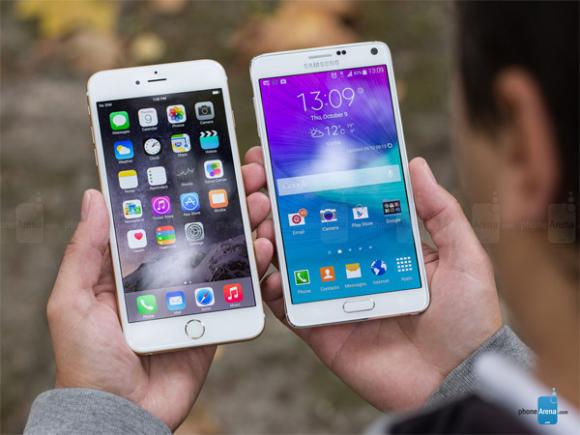 Galaxy Note 4, iPhone 6 Plus, smartphone cao cấp