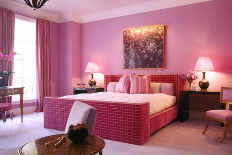 Trang trí phòng ngủ,trang trí phòng ngủ cho bé,phòng ngủ đông màu hồng dễ thương cho bé gái