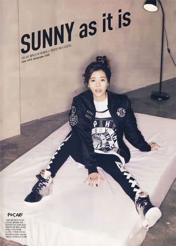 Sunny,SNSD,nấm lùn Sunny,Sunny trẻ trung,Sunny năng động,sao Hàn trên tạp chí