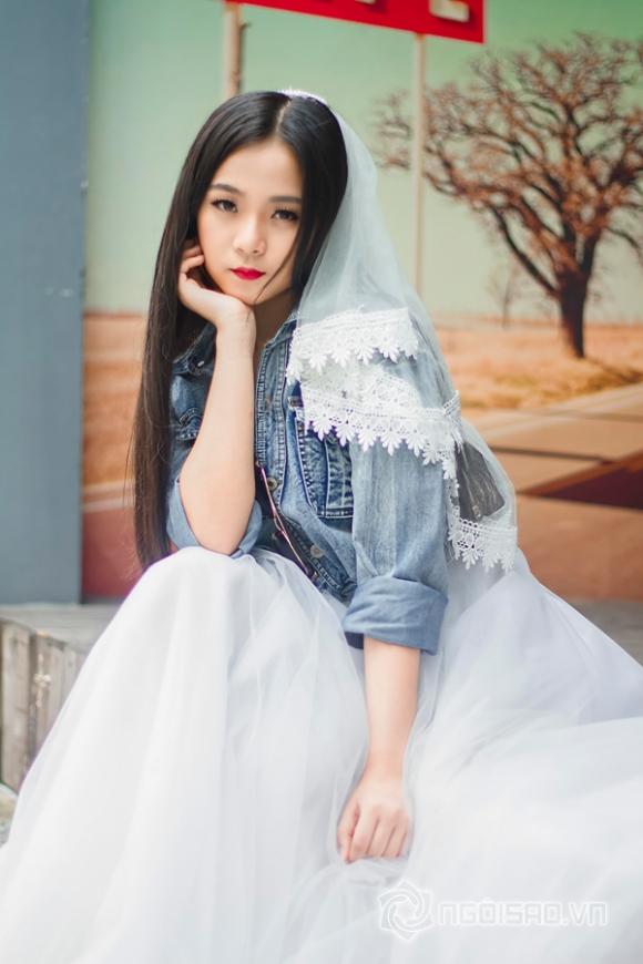 Tam Triều Dâng mặc váy cưới làm cô dâu 16 tuổi