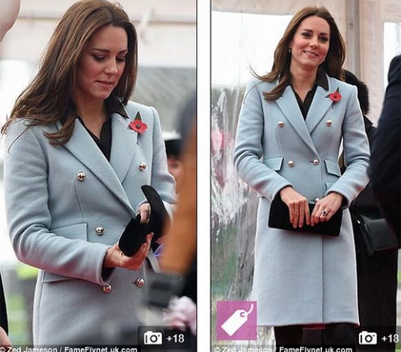 công nương anh Kate Middleton, thời trang bầu của Kate Middleton, Kate Middleton duyên dáng khi mang bầu