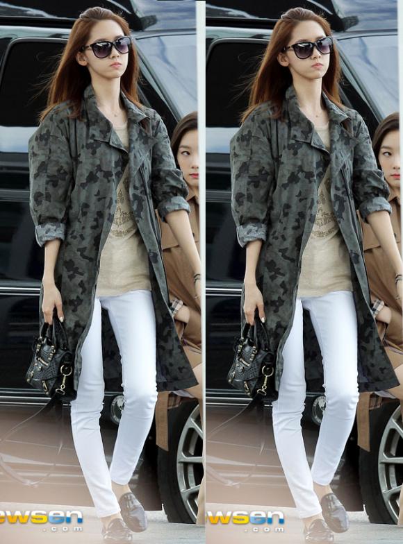 thời trang sân bay của Yoona, Yoona khoe vẻ đẹp tinh khôi, Yoona chân nhỏ