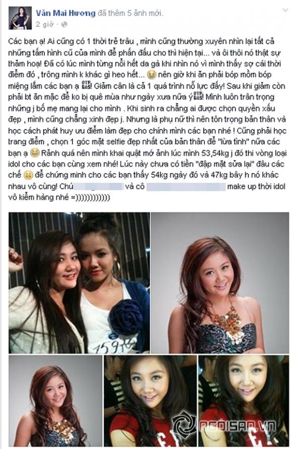 văn mai hương dính nghi án nâng mũi, văn mai hương thẩm mỹ mặt nhọn, văn mai hương đăng ảnh cũ và tự nhận thảm họa