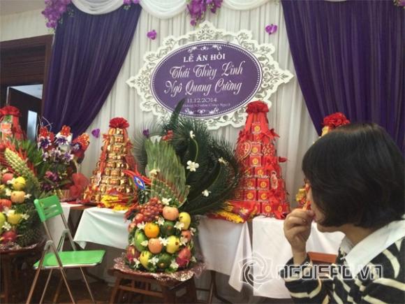 ảnh ăn hỏi của Thái Thùy Linh, Thái Thùy Linh lên xe hoa, con gái Thái Thùy Linh
