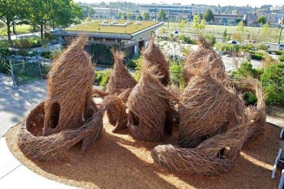 Điêu khắc,tác phẩm điêu khắc,điêu khắc bện từ cây