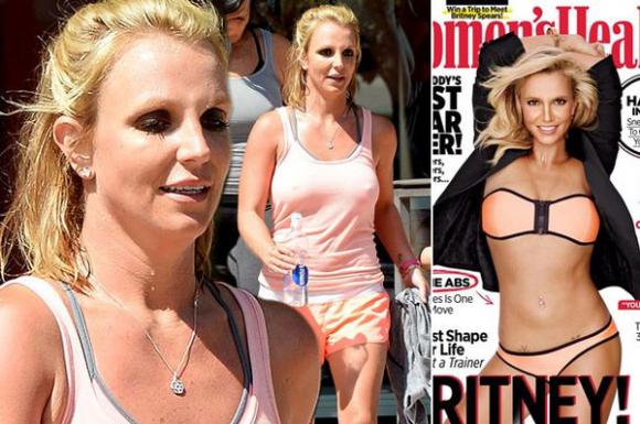 Britney Spears photoshop quá đà, Britney Spears thân hình chảy xệ, nữ ca sĩ Britney Spears 