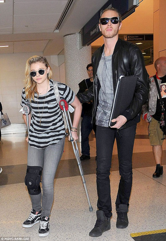 Chloe Moretz,con dâu cả nhà Becks,Chloe Moretz bị thương,Brooklyn
