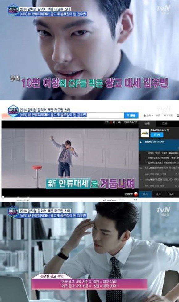 Kim Woo Bin,thu nhập của Kim Woo Bin,Kim Woo Bin kiếm nhiều tiền,sao Hallyu