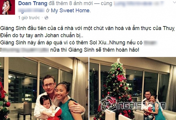 Đoan Trang,gia đình Đoan Trang,con gái Đoan Trang,chồng Đoan Trang vào bếp nấu ăn,Đoan Trang sinh con,sao Việt,sao Viet