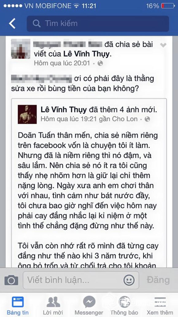 Doãn Tuấn,Quỳnh Nga,Doãn Tuấn quỵt tiền,Quỳnh Nga kinh doanh không uy tín