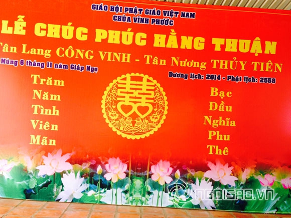 đám cưới Thủy Tiên,tiệc chay trong đám cưới Thủy Tiên,Công Vinh đầu tư tiền tỷ cho đám cưới,đám cưới Công Vinh và Thủy Tiên