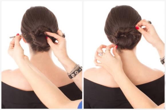 học búi tóc dự tiệc, 5 phúc cho kiểu tóc búi, kiểu tóc cho giáng sinh