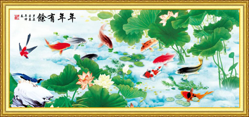 Tranh thêu chữ thập, Tranh phong thủy, Phong thủy nhà, Tư vấn phong thủy
