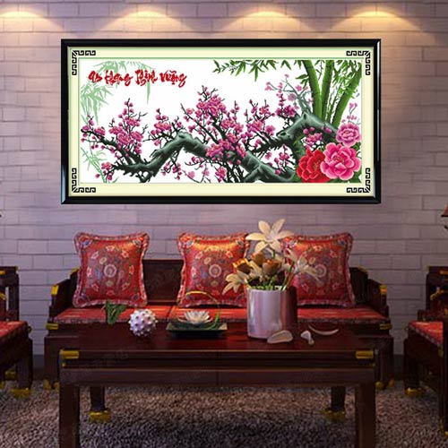 Tranh thêu chữ thập, Tranh phong thủy, Phong thủy nhà, Tư vấn phong thủy