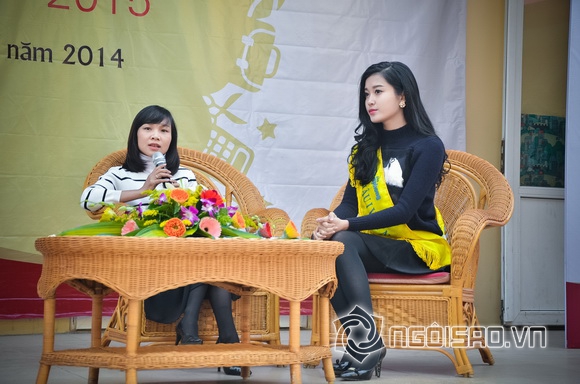 Sao việt,sao viet,á hậu 1 huyền my,hoa hậu việt nam 2014,á hậu huyền my về trường