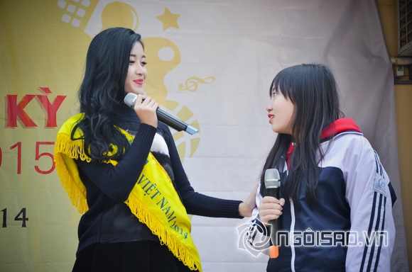 Sao việt,sao viet,á hậu 1 huyền my,hoa hậu việt nam 2014,á hậu huyền my về trường