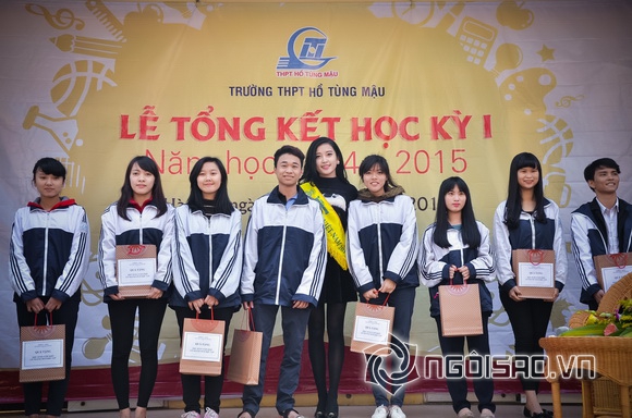 Sao việt,sao viet,á hậu 1 huyền my,hoa hậu việt nam 2014,á hậu huyền my về trường