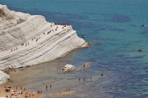 Vách đá Scala dei Turchi,Bờ biển Realmonte,Du lịch Ý