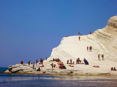 Vách đá Scala dei Turchi,Bờ biển Realmonte,Du lịch Ý