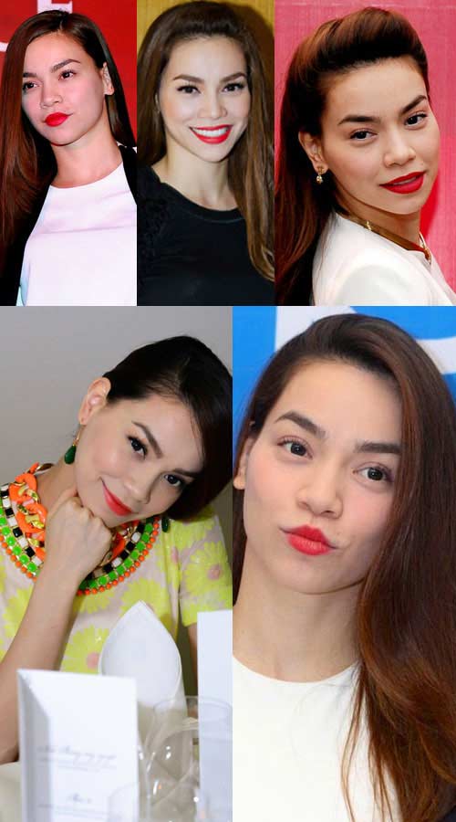 Son đỏ,Hồ Ngọc Hà,Bí quyết trang điểm