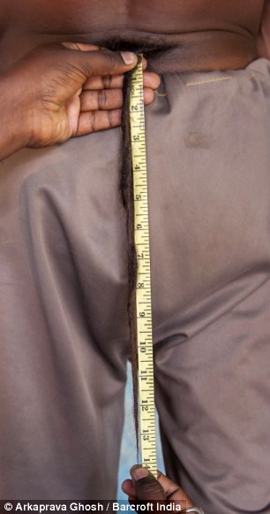 Ấn Độ,Anh Chandre Oraon ở Ấn Độ,đàn ông đuôi dài 36cm