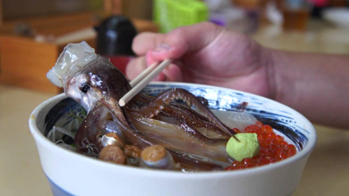Ăn ngon,món ngon,món ăn sống khác lạ của người Nhật