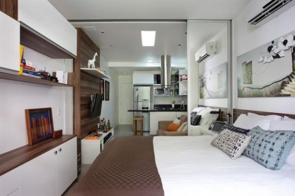 nhà đẹp,nội thất hợp lý, căn hộ 27m² dưới đây thật gọn gàng