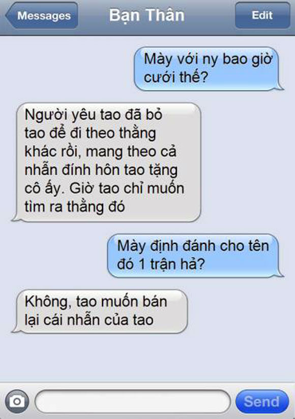 Tin nhắn vui,Tin nhắn hài hước,Tin nhắn chế