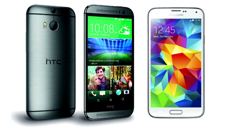 HTC One M8,Samsung Galaxy S5,HTC One,HTC