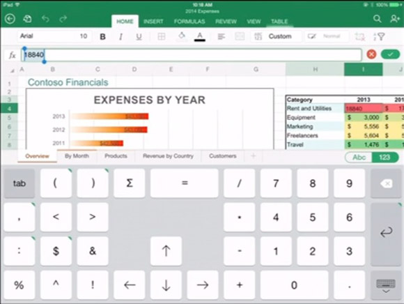 Ipad,Microsoft,giới thiệu Office ipad