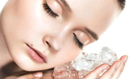 đá lạnh, làm đẹp, làm đẹp từ đá, chăm sóc da