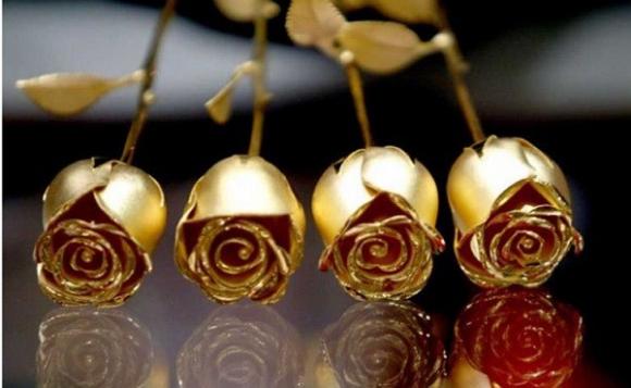 Vàng,những quy trình làm hoa bằng vàng