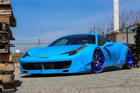 Xe đẹp,Ferrari,sặc sỡ,xanh da trời,Italia.