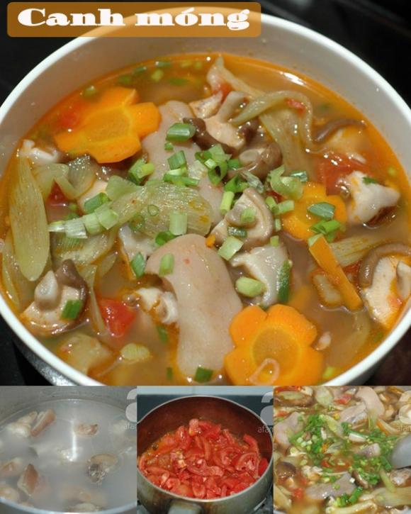 Thực đơn tối,món ngon,món ăn từ heo,mắn tép.