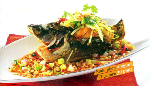 Cá chẽm chiên kiểu Campuchia,cá chẽm nướng tương giấm,cá chẽm chiên kiểu Thái,Món ăn ngon