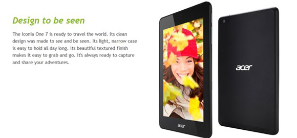 Công nghệ,Acer,hai mẫu mới,Iconia One 7 và Tab 7.