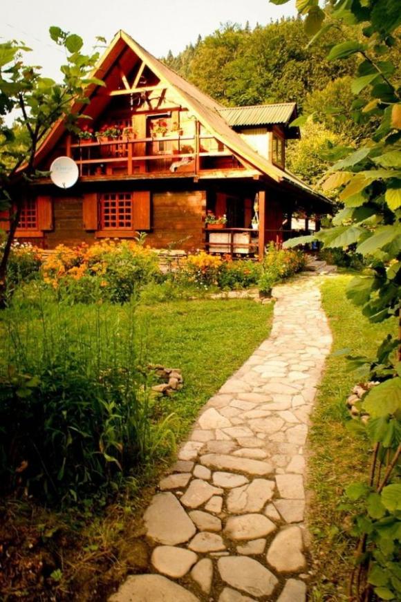 Nhà gỗ mẫu nhà gỗ đẹp,bình yên,ấm áp,tinh tế,Rumani.