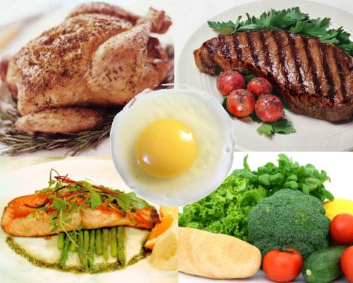 giảm cân bằng protein,cholesterol,nhồi máu cơ tim,chế độ ăn hợp lý