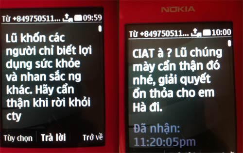 Hoa hậu,cuộc thi hoa hậu các dân tộc,Ban Tổ Chức bị đe doa,tin nhắn
