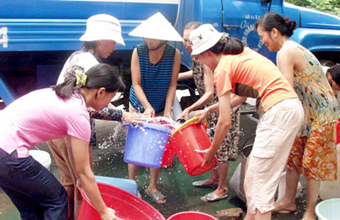 mất nước,Hà Nội mất nước,nước sinh hoạt bẩn,nước nhiễm asen