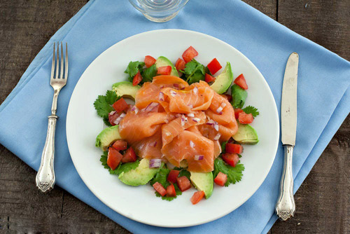 salad cá hồi,cá hồi,salad cá hồi ngon