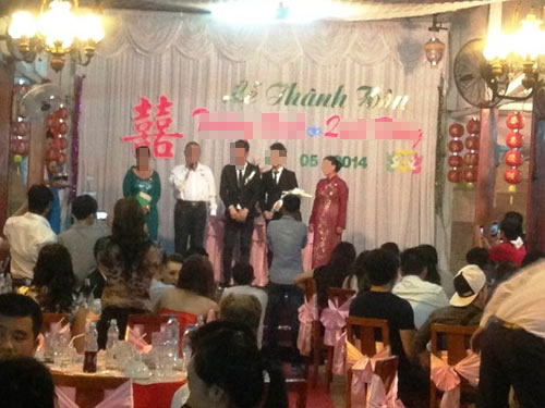 Đám cưới,đồng tính,tổ chức,linh đình,hai chàng trai,Tiền Giang.