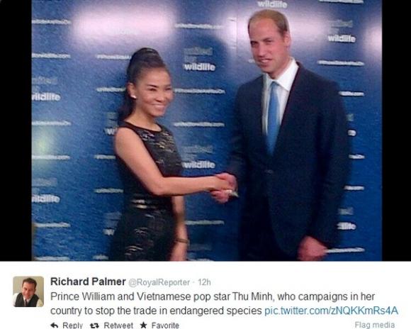 Thu Minh,David Beckham,Hoàng tử William