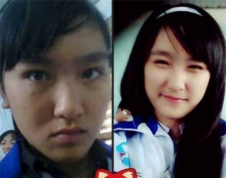 Nhan sắc thiếu nữ,nhan sắc thật của thiếu nữ,nhan sắc không dùng camera 360