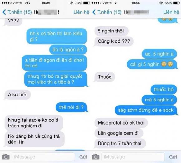Cô gái tố bạn trai không trả tiền phá thai,cô gái 19 tuổi,bạn trai hotboy